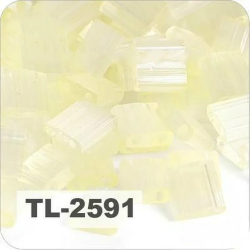 TL-2591 Taidian Two Hole Tila Beads for Beads Weaving Jewelry Projects 5x5x1.9mm 515gramslot