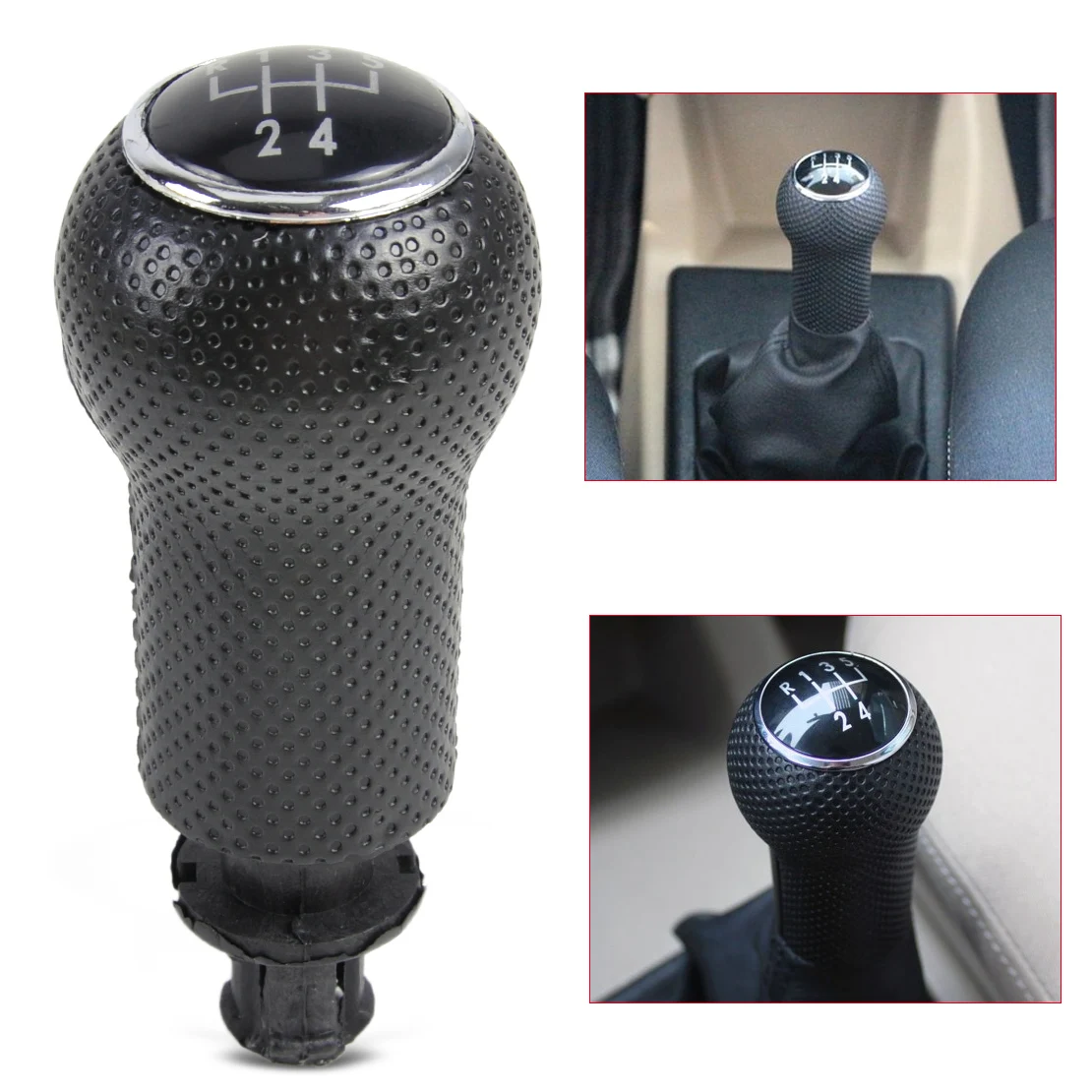DWCX Car 5 Speed Black Gear Shift Knob Gaitor For VW Mk4 Jetta Bora