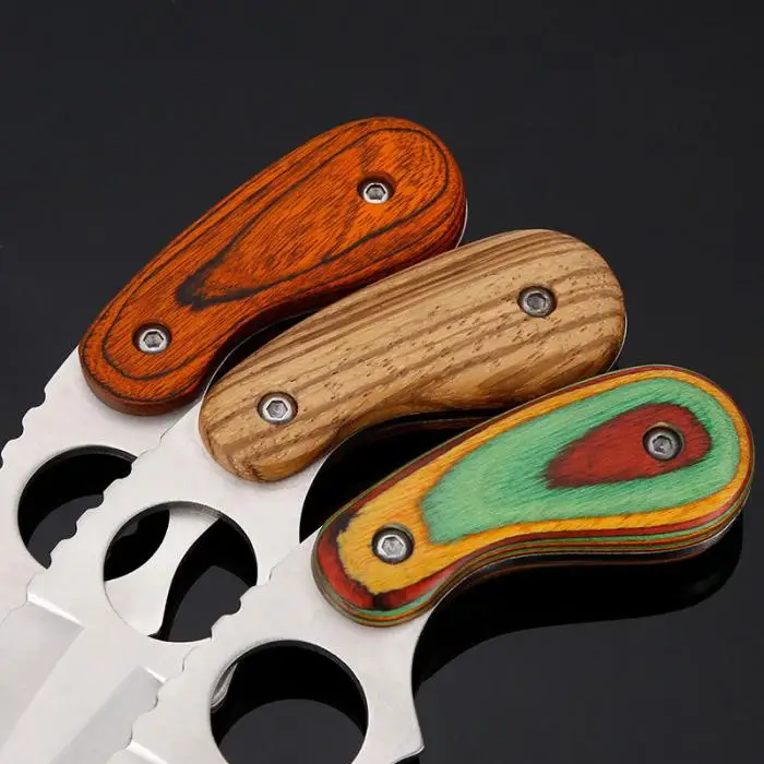 ACCHAMP Тактический нож выживания Открытый нож инструмент портативный небольшой прямой нож из нержавеющей стали походные карманные ножи