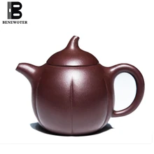 225cc Исин сырой руды фиолетовый глины Чай горшок домой Кунг-фу Чай Набор Здоровье фиолетовый грязи qiegua пуэр горшок ручной работы zisha Tieguanyin Чайник