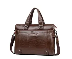 Модные Винтаж ретро большой кожаный Бизнес Портфели ноутбук сумка Для мужчин сумка Портфели Crossbody дорожная сумка