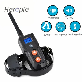 

Heropie Dog Trainer LCD Remote 300M Waterproof Rechargeable Pet Cat Dog Training Collar Vibration Tones