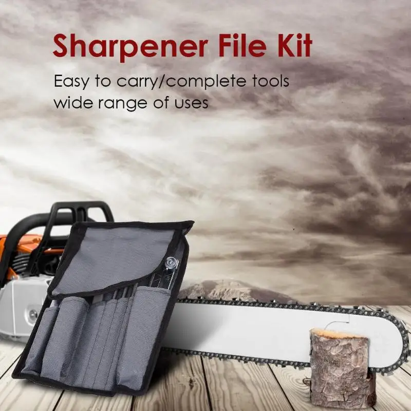 

Wood Handle Chainsaw Sharpener File Kit Set Electric Sawtooth Grinding for Sharpening Grinding Repair Tool