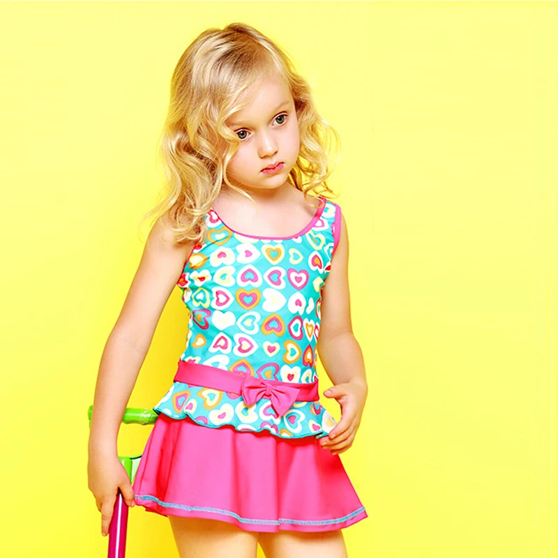 New Summer Kid's Swimwear Children Beachwear Girls Swimming Flamingo