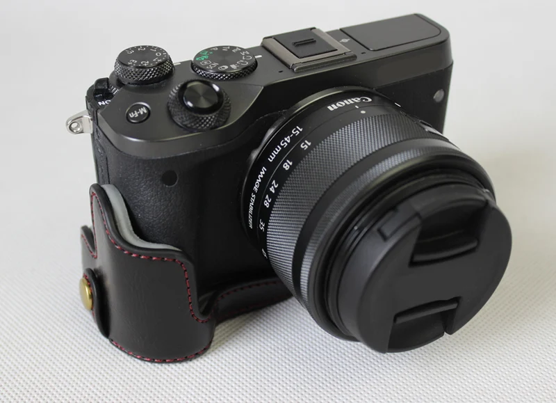 Из искусственной кожи чехол камера сумка для Canon EOS M6 M6II M6 Mark ii половина тела Набор защитная крышка с отверстием батареи