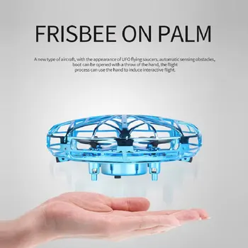 Anti-collision UFO Mini Drone Hand Flying Globe Quadcopter Hand Controlled Helicopter LED Induction Flying Ball Aircraft RC Toys