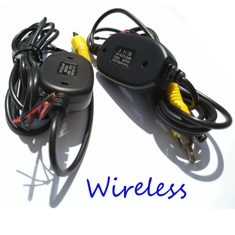 

2.4Ghz Wireless Kit Car RCA Video Transmitter and Receiver to Connect RCA Plug Rear View Camera and DVD Player Monitor