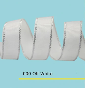 

1/4" inch(6mm) Silver Edge Grosgrain Ribbon