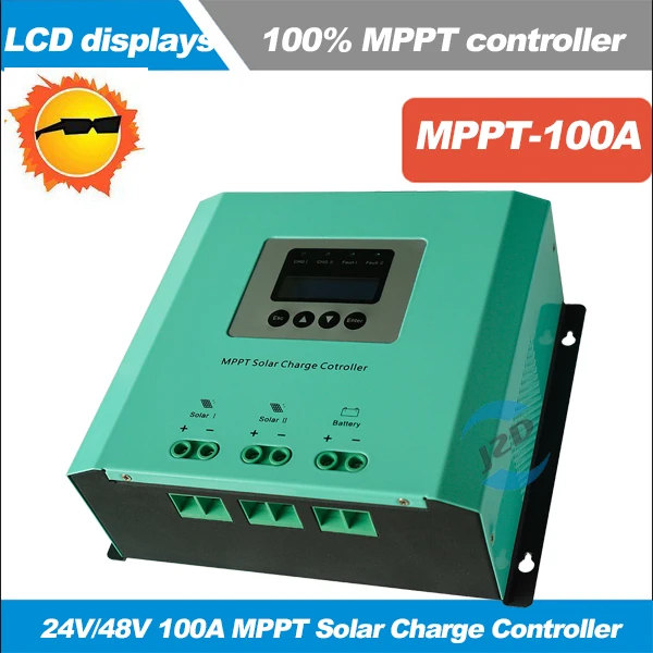 

Superior Quality!!! 24V48V 100A MPPT Solar Power Charge Controller 2 Circuits Solar Power Input for Solar Power System
