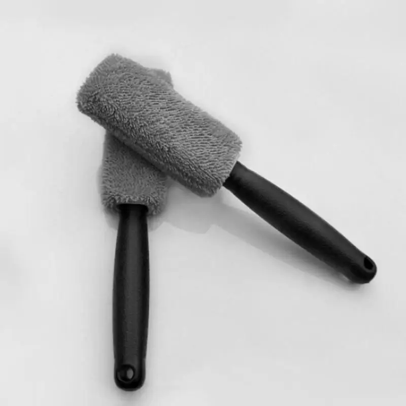 Щетка для автомобильных колес серая щетка из микрофибры с длинной ручкой чистки