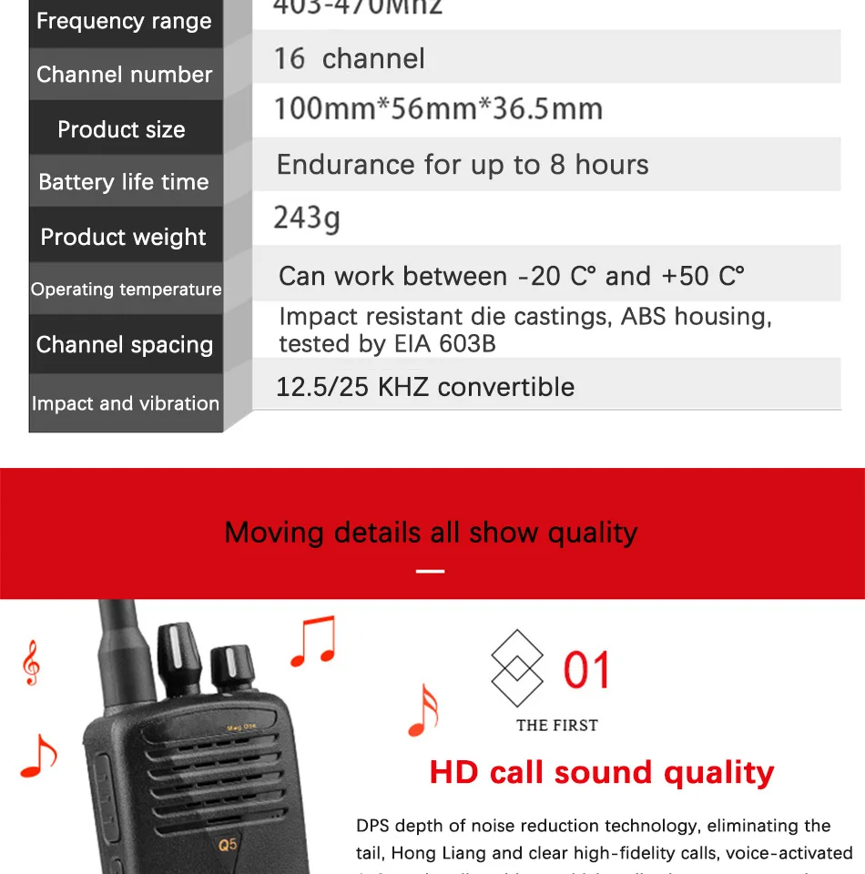 Портативная рация Mag One Q5 16CH UHF 403-470MHz Handy Ham радио Hf трансивер двухстороннее радио Comunicador Walk Talk