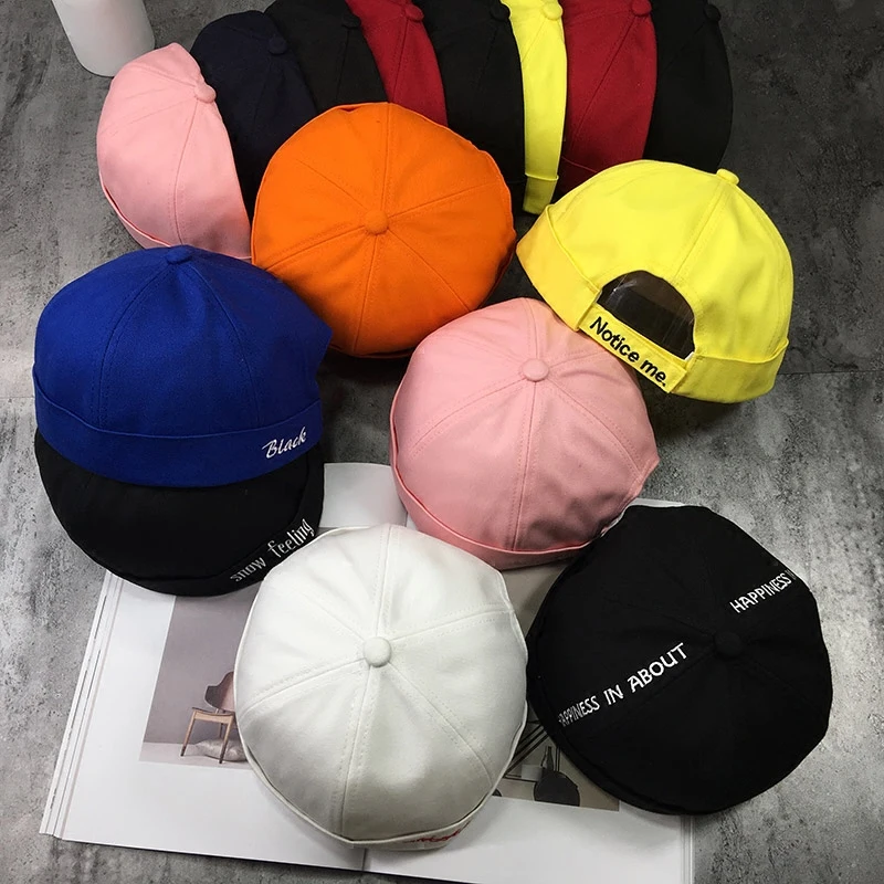 Skullcap шапка без полей для женщин и мужчин skullcap Сейлор Кепка с манжетами Ретро