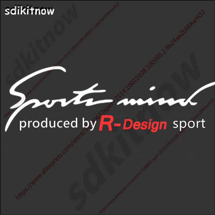 Спортивная наклейка Race R Design на переднее и заднее стекло автомобиля Стайлинг для