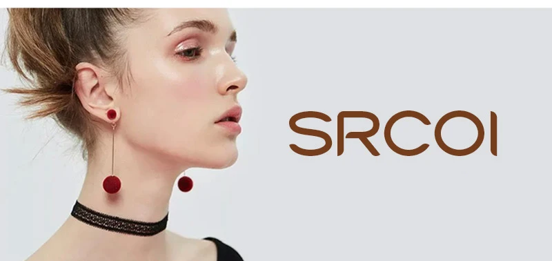 SRCOI Popular Gold Punk Rock Minimalist Geometric Alloy U-shaped Hoop Earrings Ladies Fashion Party Gift Huggie Loop Accessories