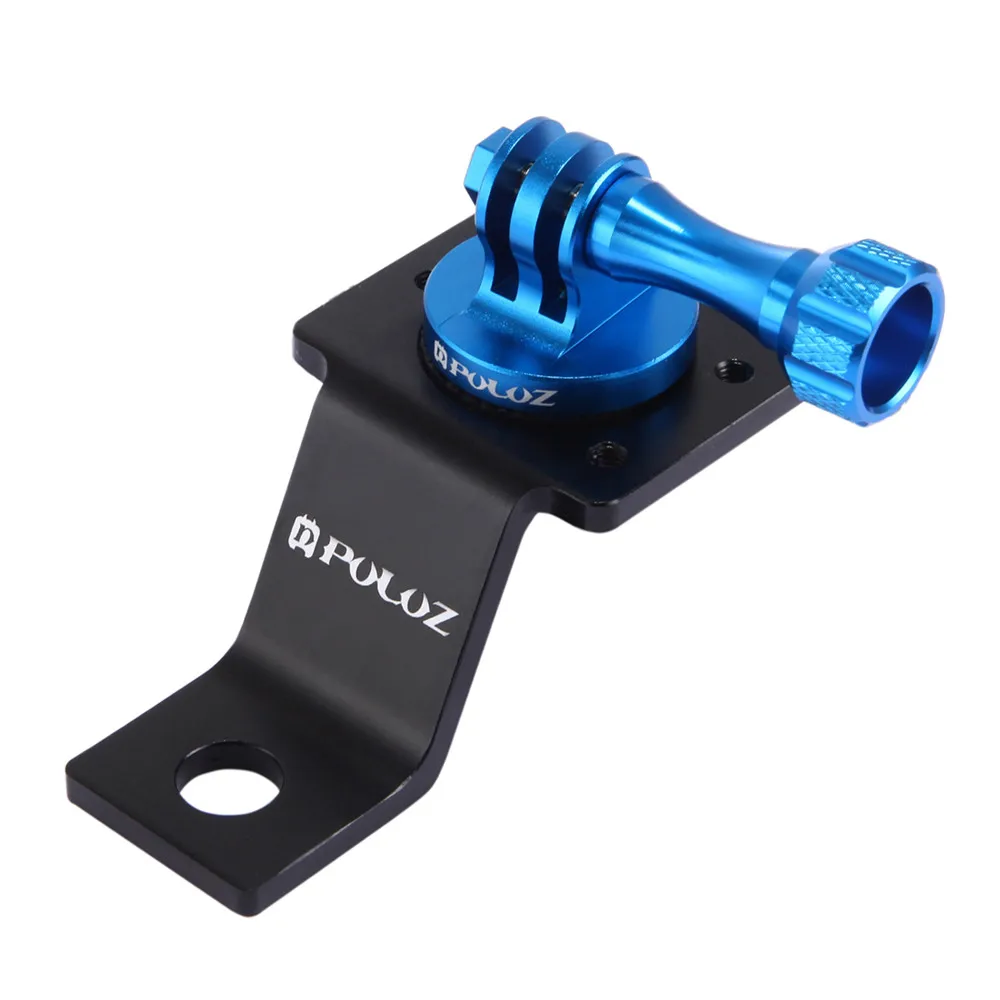 Blue PULUZ для спортивной экшн-камеры Go Pro держатель, алюминиевый сплав мотоцикла держатель с креплением крепление+ Адаптер штатива-трипода и Винт для GoPro - Цвет: Blue