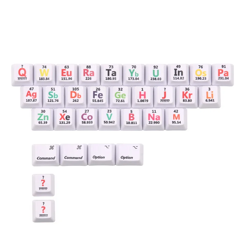 KBDfans химической элемент цикл keycaps OEM краситель sub 32 клавиши включены MAC ключи для