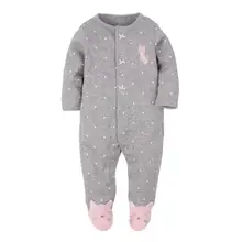 Autumn/winter 2016 Newborn Clothing Long Sleeved Grey Fashion Cotton Bag Feet Baby Boys Girls Romper Jumpsuit Baby Girl Clothes