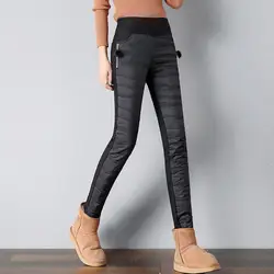 2018 зимние брюки женские бархатные брюки Pantalon с высокой талией эластичные повседневные утолщенные хлопковые брюки женские теплые флисовые