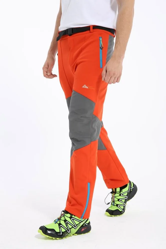 Pantalones de senderismo al aire libre de alta calidad a prueba de viento térmico Softshell pantalones hombres impermeables Trekking escalada Camping Pantalones