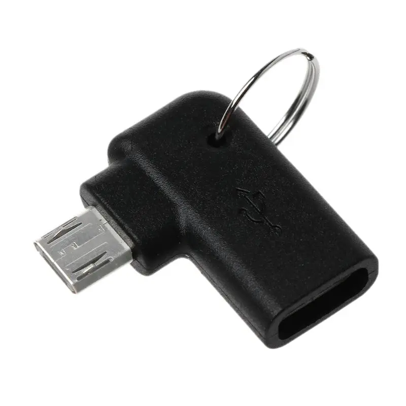 90 градусов Тип C гнездо к Micro USB разъем для зарядки адаптер Samsung Huawei Android мобильный