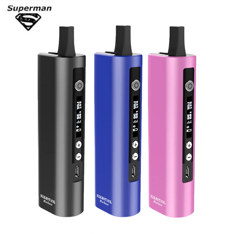 

Original Herbstick Relax Vape Kit Dry Herb Vaporizer 2200mah Mod Temperature Control Deluxe Herbal Electronic Cigarette Vape Pen