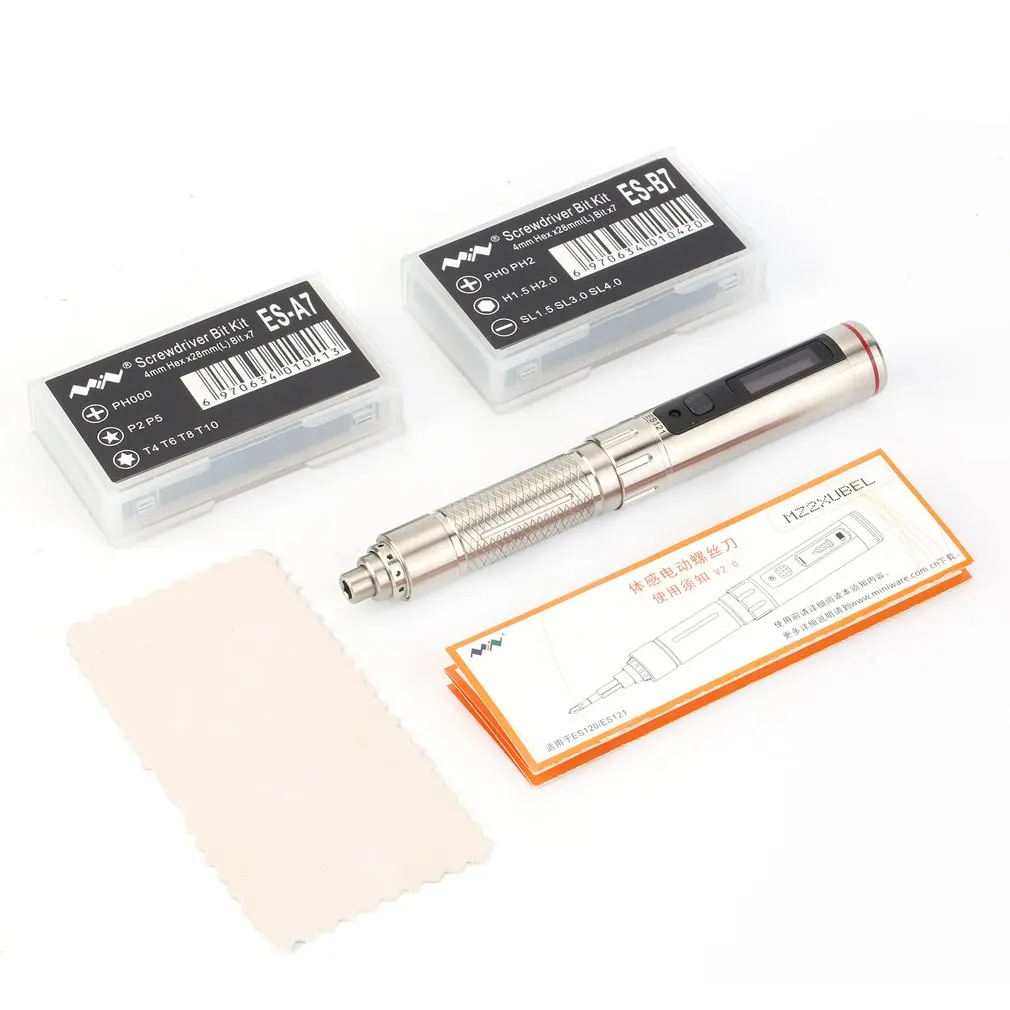 

ES121 Precision Electric Somatosensory Screwdriver Smart Motion Control 3 Axis Gyro OLED Screen With Scewdriver Bits