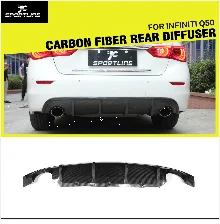 Передний бампер спойлер разделители для Infiniti Q50 спорт седан 4 двери только- углеродного волокна/FRP/ПУ
