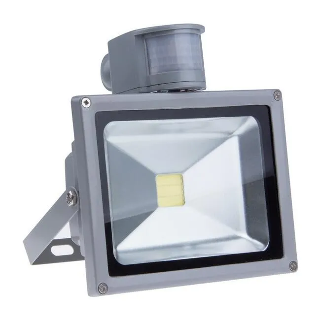 LED Flood light Sensor 10W 20W 30W 50W Outdoor lighting garden lamp 100W PIR with motion detective sensor reflector spotlight
