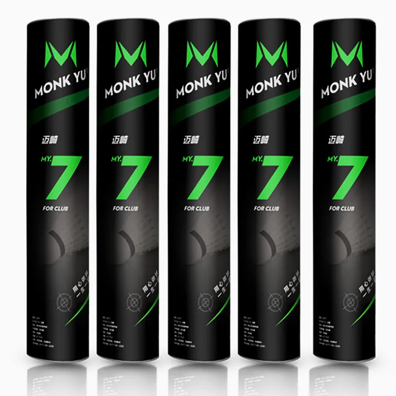 5 tubos/mucho bádminton Shuttlecock MY7 pluma de ganso volando estabilidad duraderas pajaritos mejor que forro A + 60 Battledore l9999SPE