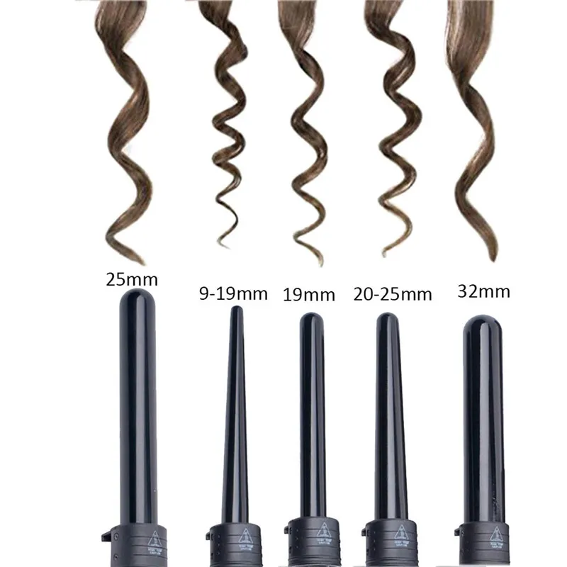 5 в 1 керамические щипцы для завивки волос 09-32 мм щипцы для завивки волос Waver щипцы для завивки волос электрические локоны профессиональные инструменты для укладки бигуди