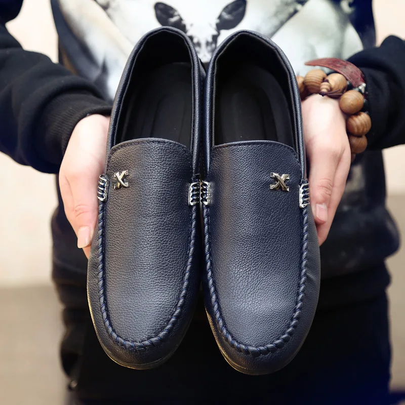 

2019 spring and summer new peas shoes men's casual shoes lazy shoes men's comfortable breathable men's shoes