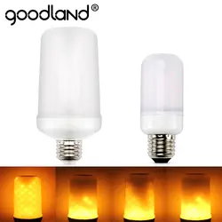 Goodland E27 Светодиодная лампа пламени E14 светодиодный световой эффект пламени лампы E26 110 В 220 В мерцающего эмуляции огни 5 Вт 7 Вт украшение лампы