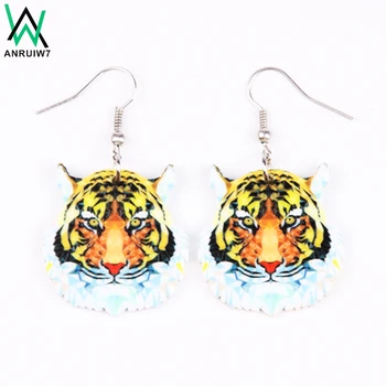 

Drop Tiger Earrings Dangle Long Acrylic Pattern Earring Fashion Jewelry For Women New Arrive Accessories