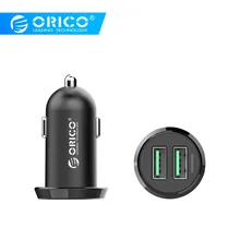 ORICO Dual USB Автомобильное зарядное устройство 17 Вт выход мобильного телефона 2.4A смарт-адаптер для путешествий для iPhone 7 samsung Xiaomi автомобильное USB зарядное устройство