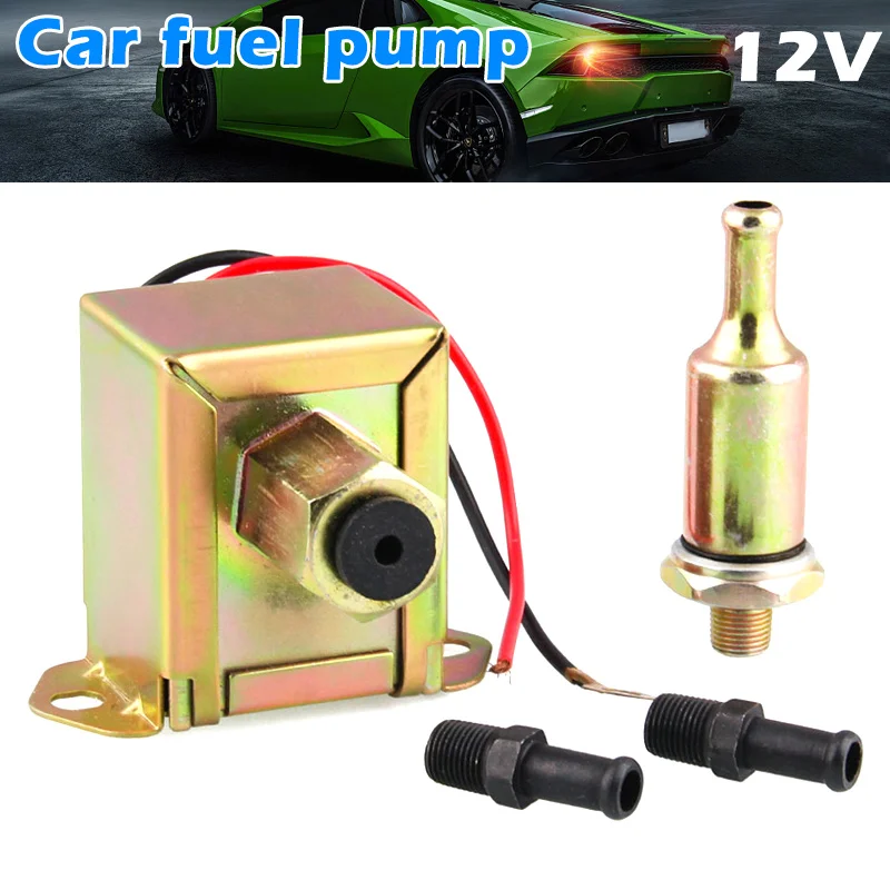 Universal Petrol 12V Fuel Pump 2X Unions In-Line Filter Auto Car Accessories NJ88 | Автомобили и мотоциклы