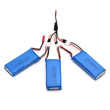 3 PCS 7 4V 1300mAh 25C Upgrade Battery 1 to 3 Charging Cable For MJX X101