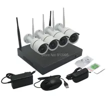 720P ip camera kit 4ch NVR onvif HD wireless outdoor wateproof cctv IR CUT surveillance mini home security camera system wifi