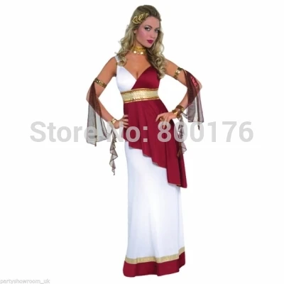 

Free shipping zy390 New Womens Adult Greek Roman Empress Toga Fancy Dress Party Costume sexy Costumes