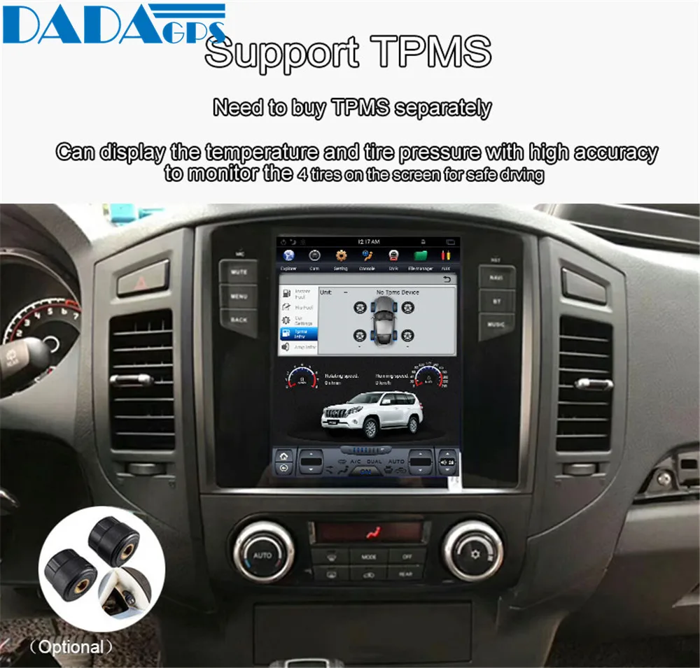 Best 10.4" Tesla style Android 7.1 Car Radio Player For MITSUBISHI PAJERO V97 V93 Shogun Montero 2006+ GPS Map Navigation no dvd 13