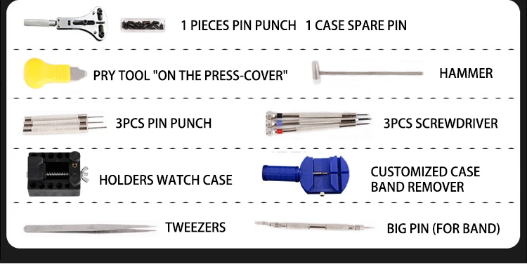 CURREN 14/16 шт. набор инструментов для ремонта часов набор штифтов открывалка для часов Ссылка отвертка для снятия крепежа Пинцет Часовщик специальный