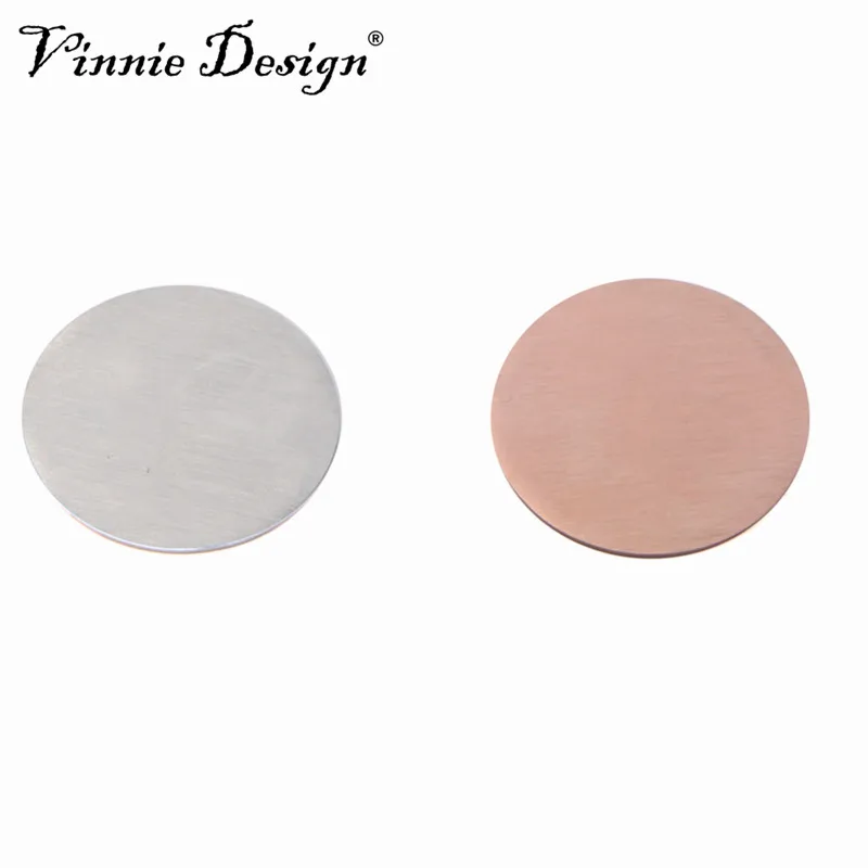 

Vinnie Design Jewelry Stainless Steel Coin Plate Fit for 35mm Coin Holder Pendant 10pcs/lot