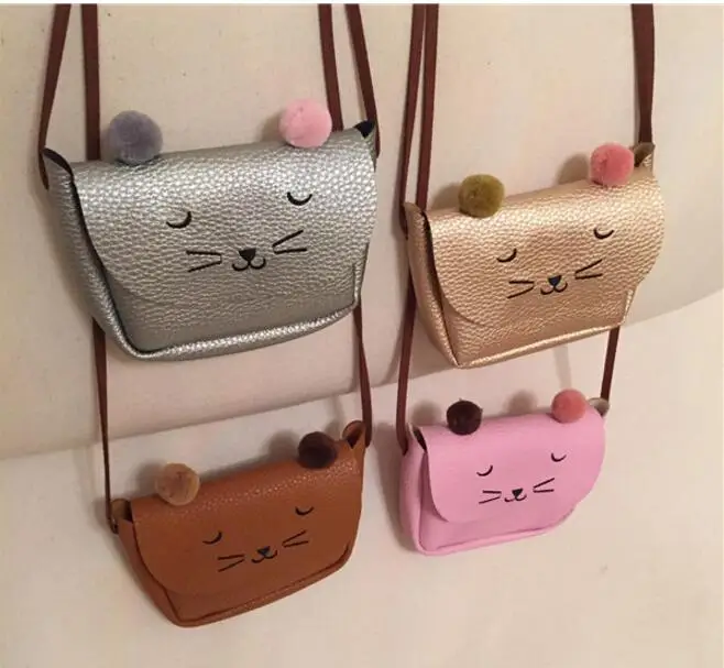 

PU handbag cartoon cat personality fashion casual shoulder bag Messenger small chain bolsas femininas