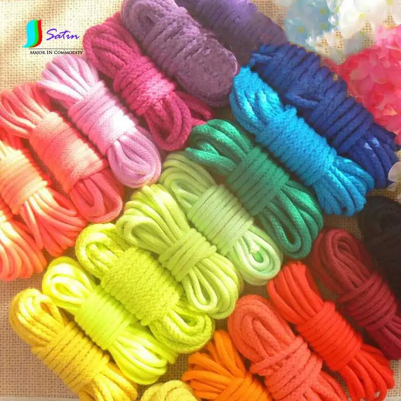 Cheap Price Colouful 5mm Green/Blue/Rose Red/Pink Weaving String/Cord For DIY Bag Decoration Pack Cotton Rope S0424H | Дом и сад