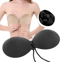 Толстый мягкий без бретелек с открытой спиной силиконовый пуш-ап силиконовый, невидимый бюстгальтер без косточек телесного цвета