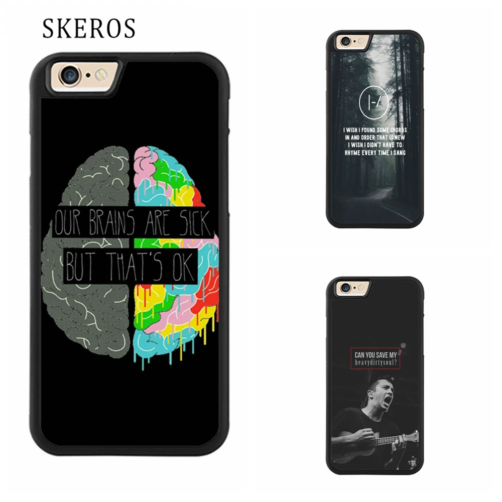 SKEROS 21 Twenty One Pilots 8 Full cover cell phone case for iphone X 4 4s 5 5s 6 6s 7 plus #ee06 |