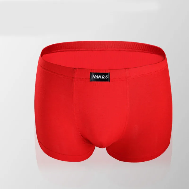DANJIU бренд сплошной цвет мужское нижнее белье сексуальное мужские шорты мужские удобные шорты-боксеры дышащие трусы мужские боксеры Cueca - Цвет: red