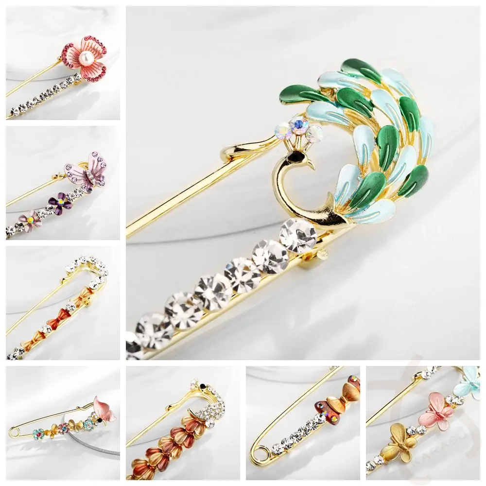 

Big Size Pendant Opal Charm Pins for Women Green Peacock Butterfly Insect Pearl Bowknot Brooch for Women Jewelry Accessories