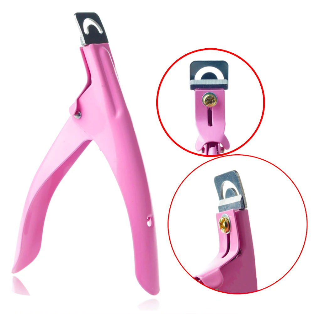 

1pc Pink Nail Art Edge Cutter Acrylic UV Gel Fake Nail Tips Clipper Trimmer Scissor Tools For Manicure Pedicure Artificial