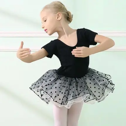 2018 Wave Point Ballet Tutu Dress For Girls Children Dancing Clothes Gymnastic Dress Leotards Costumes Fashion Cotton Spandex 2522 model