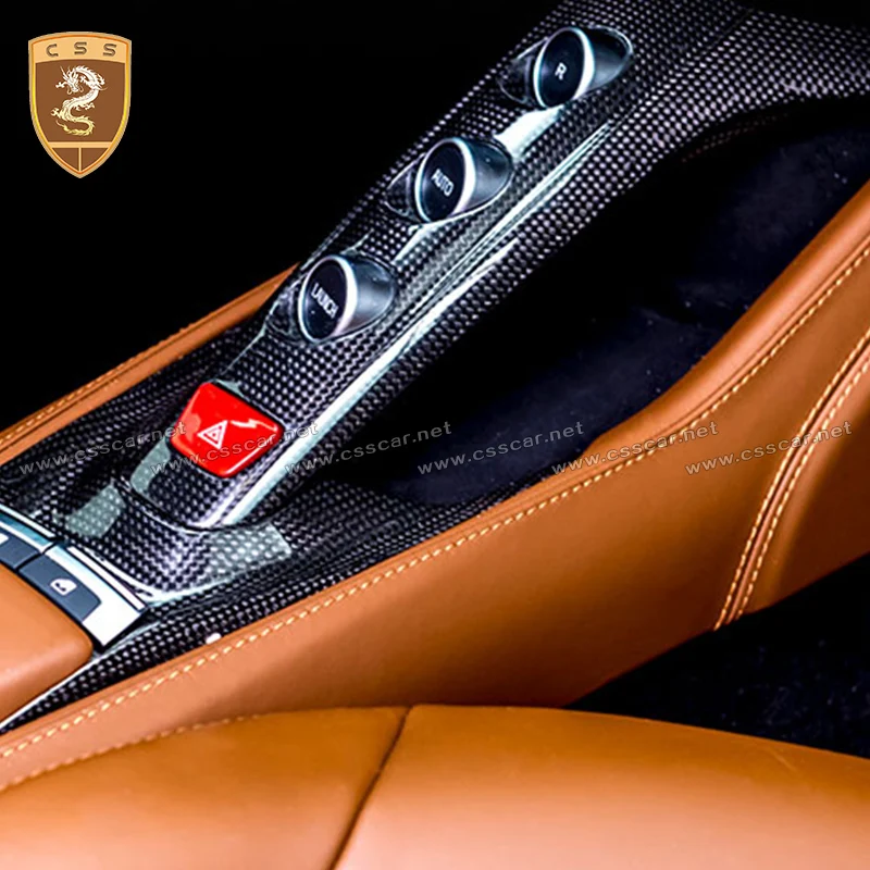 Полностью сухая Внутренняя крышка из углеродного волокна с центральным управлением подходит для 488 GTB автомобильный Стайлинг для 488 внутренние аксессуары